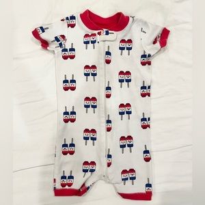 Fourth of July Hanna Andersson 9-12 month short onesie